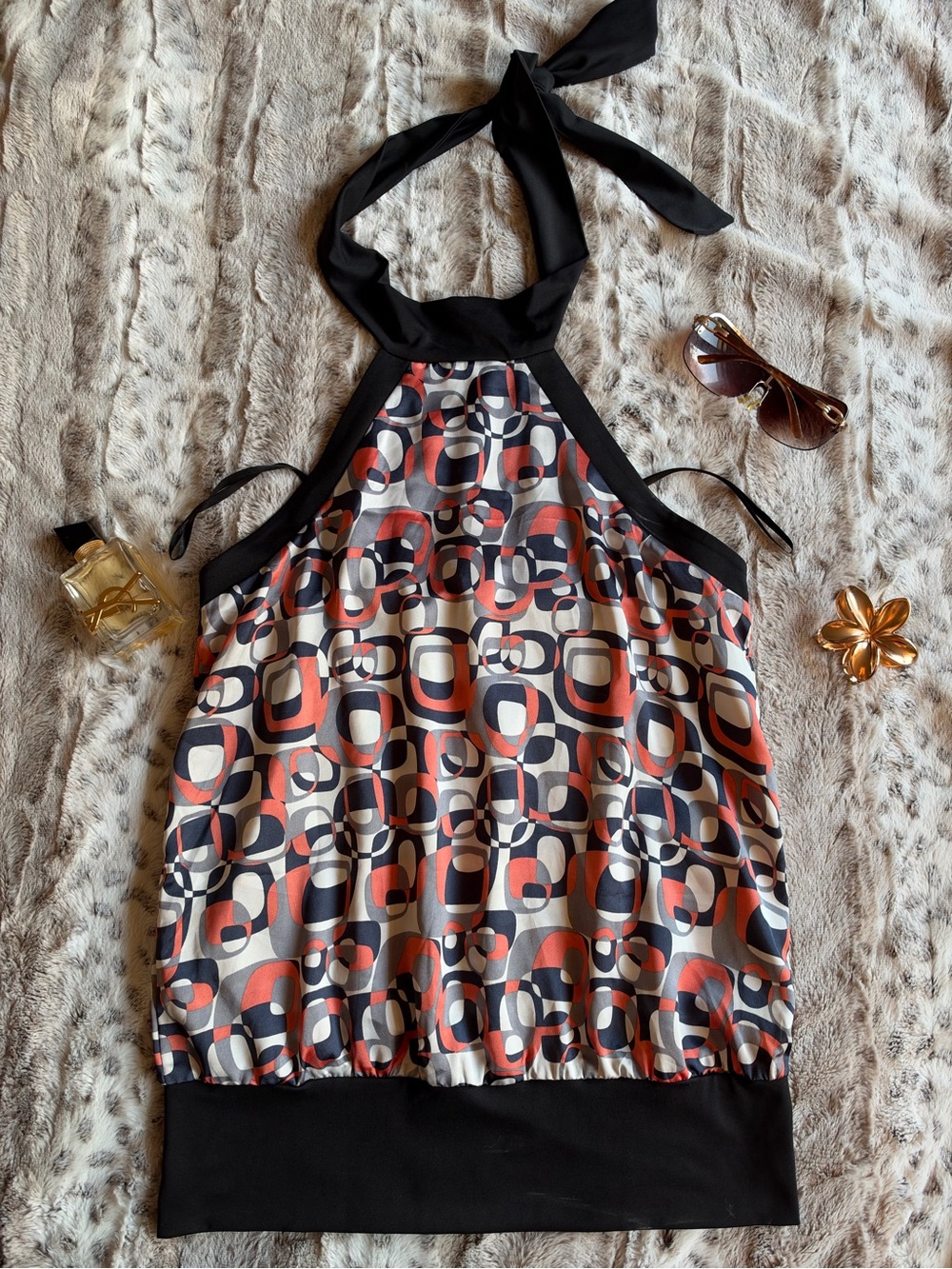 Vintage Y2K KOPA Geometric Halter Top